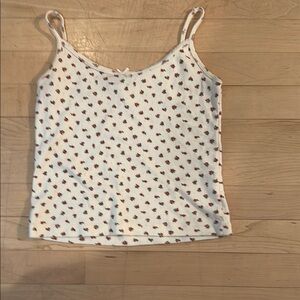 Brandy Melville Black and White Fitted Sleeveless Camisole